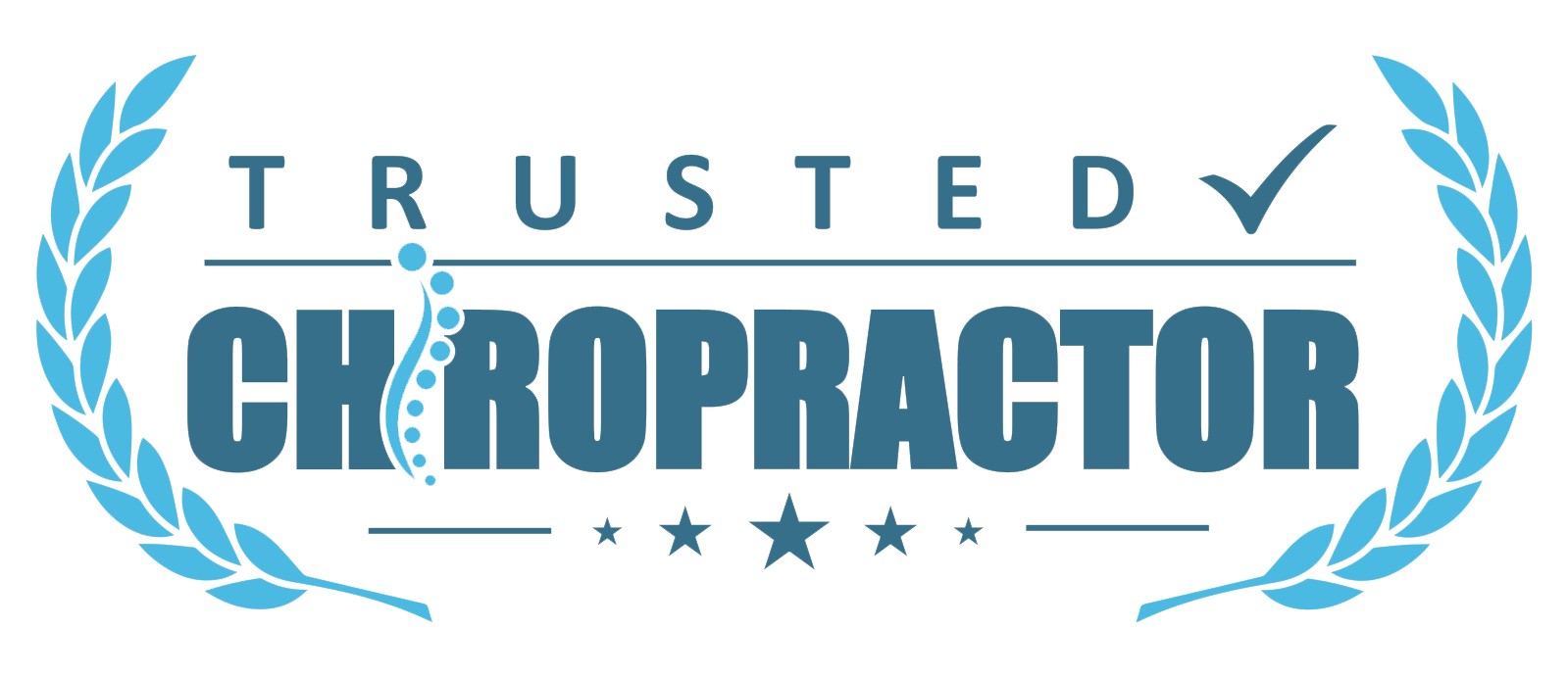 Trusted Chiropractor Badge Blue Trusted Chiropractor Badge